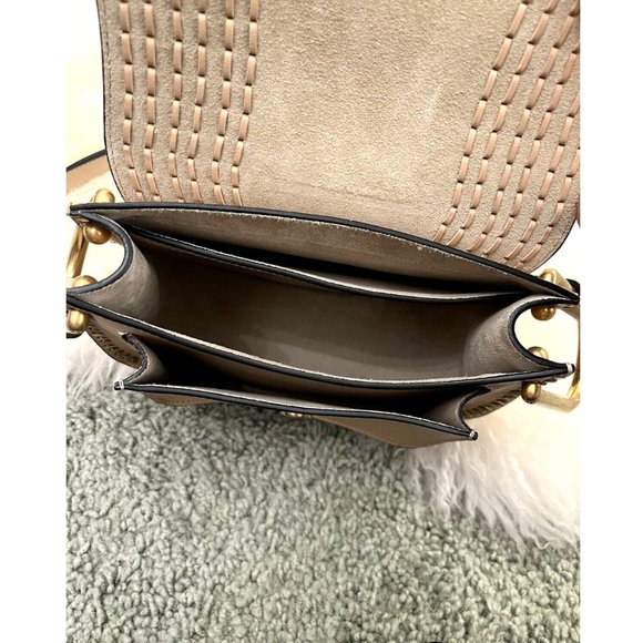 EUC CHLOE SMALL HUDSON PEARL BEIGE SHOULDER BAG TASSEL SMOOTH CALFSKIN PURSE Exc - Picture 8 of 16